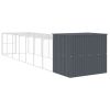 Dog House with Run 7' x 3.38' x 5.94' Galvanized Steel