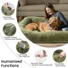 Extra Large Dog Share Bed, 72"x48"x10" Washable Floor Beds Large Sized Dog, Blanket and 4 Storage Pockets