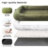 Extra Large Dog Share Bed, 72"x48"x10" Washable Floor Beds Large Sized Dog, Blanket and 4 Storage Pockets