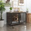 Dog Crate for Large/Medium Dog, 2 Doors, Furniture-Style Wooden