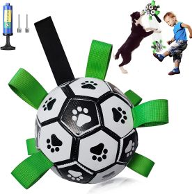 Dog Toy  Football Interactive Ball, Durable For Large And Medium-sized Dogs, With Grab Ring, Water Toy Tug Of War