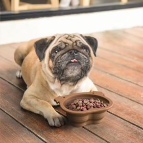 Dog food bowl Silicone folding automatic feeder outdoor travel portable