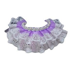 Dog Collar Beads Violet Princess Retro Style Lace Handmade Necklace 8.2-11.2