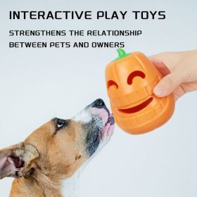 Dog Chew Toy Halloween Pumpkin Shaped, Treat-Dispensing Funnel Toy
