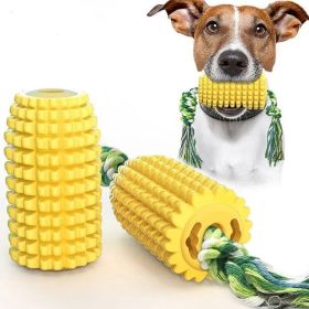 Dog Toothbrush Corn Shape Puppy Chew Toy TPR Molar Toy Interactive