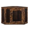 Dog Crate, Lockable Doors, Wood and Mesh, Small/Medium Dogs, Side End Table, CORNER