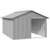 Dog House Gray Galvanized Steel