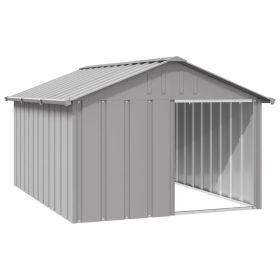 Dog House Gray Galvanized Steel