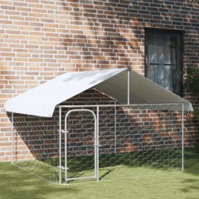 Dog Kennel with Roof 78.7" x 78.7" x 59.1"