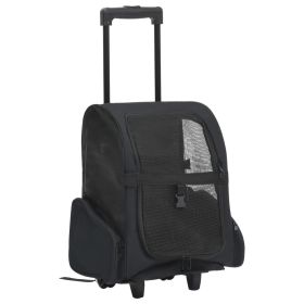 Dog Trolley Foldable Multipurpose Black