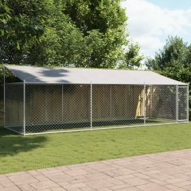 Dog Kennel with Roof and Door - Outdoor Pen