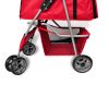 Dog Stroller Travel Carrier Red Capacity 33 lb
