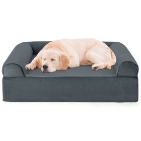 Dog Bed Orthopedic Memory Foam with Headrest for Large Dogs