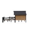 Dog House with Porch, Large Wooden Cabin Style
