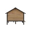 Dog House with Porch, Large Wooden Cabin Style