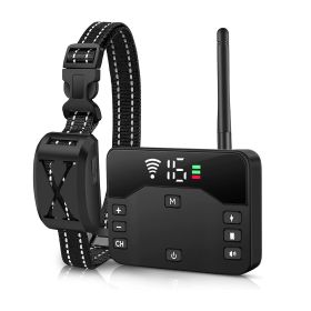 Dog Training Collar Wireless Electric Fence Waterproof Boundary System w/ for Small Medium Large Dogs