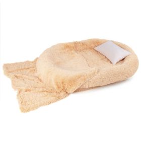 Dog Human Bed with Soft Blanket and Plump Pillow!