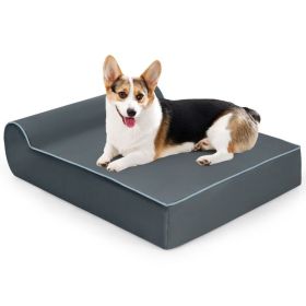 Dog Bed Orthopedic with Headrest and Removable Washable Cover
