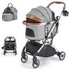 Dog Stroller with Removable Waterproof Cover, Foldable