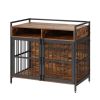 Dog Crate with Storage, Furniture Large Breed with Double Doors