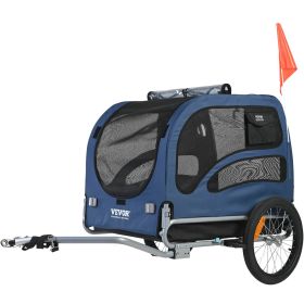 Dog Bike Trailer Supports up to 100 lbs, Easy Fold Frame, Universal Bicycle Coupler