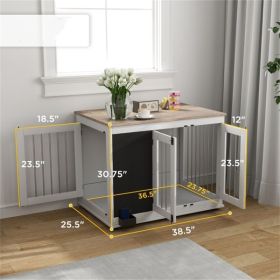 Dog Crate Furniture-style Doubles as a Functional Side Table