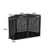 Dog Crate with Tempered Glass, Furniture-style for Corner Spaces, Black