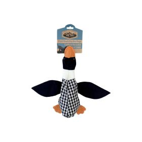 Dog Toy - Dr. Pol Plush Squawking Plaid Duck, Black