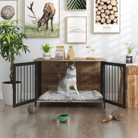 Dog Crate for Large/Medium Dog, 2 Doors, Furniture-Style Wooden