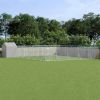 Dog Kennel with Roof 39.4' x 39.4' x 8.2' Galvanized Steel
