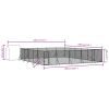 Dog Kennel with Roof 39.4' x 39.4' x 8.2' Galvanized Steel