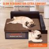 Dog Couch for Medium-Sized Dogs and Cats, Soft Leather Sofa Bed, 110 lbs Loading