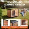 Dog House, Waterproof Insulated with Elevated Floor, Outdoor Iron Frame, Open Roof, for Medium to Large Dogs