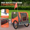 Dog Bike Trailer, Supports up to 66 lbs, Bicycle Carrier, Folding Frame w Universal Bicycle Coupler