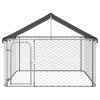 Dog Kennel with Roof 78.7" x 78.7" x 59.1"