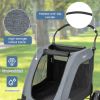 Dog Stroller Foldable Pet Stroller with Dual Entry, 4 Wheels Extra Large