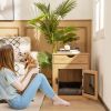 Dog Kennel with Drawer and Removable Dog Bed Furniture-Style