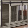 Dog crate with Sliding Door and Drawers
