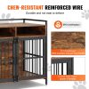 Dog Crate with Storage, Furniture Large Breed with Double Doors