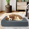 Dog Bed Orthopedic with Headrest and Removable Washable Cover