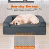 Dog Bed Orthopedic Memory Foam with Headrest for Large Dogs