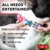 Dog Collar Reflective Cotton for Small Medium Large Dogs Adjustable Pink 10-16 inch Neck x 4/5