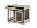 Dog crate with Sliding Door and Drawers
