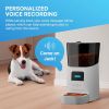 Dog Feeder with Programmable Meals and Portions. 6L Auto Dry Food Dispenser with App Control; WiFi Enable; Voice Recorder