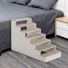 Pet Ramp, Ladder with Felt Pad, Non-Slip Mat for Couch, Sofa, High Bed, Natural