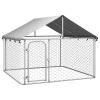 Dog Kennel with Roof 78.7" x 78.7" x 59.1"