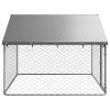 Dog Kennel with Roof 78.7" x 78.7" x 59.1"