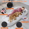 Human Size Dog Bed With Pillow Blanket Flurry Plush Napping Human-Sized Dog Bed