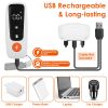 Dog Training Collar Rechargeable Receiver with Light Beep Vibration Shock Fit for All Dogs 10-150LBS