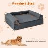 Dog Bed Orthopedic Memory Foam with Headrest for Large Dogs